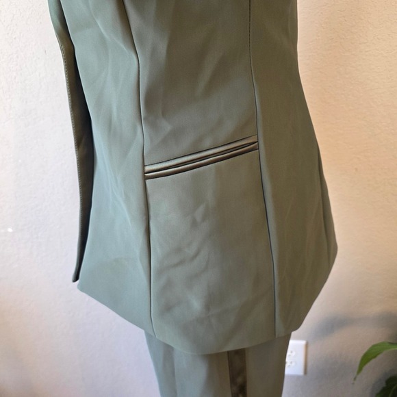 Chiara Boni La Petite Robe Olive Green Pant Suit Alex Blazer 40 Tux Pants 44 S M - Picture 6 of 16